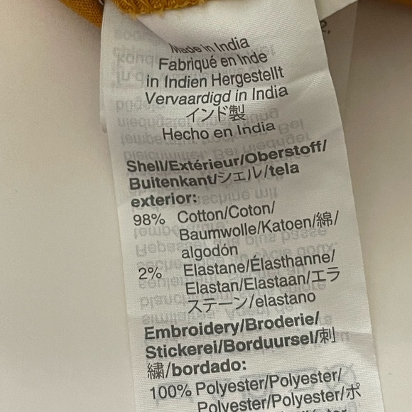 J. Crew Mustard and Pink Eyelet Embroidered Flutter Sleeve Top Size Small - Picture 8 of 13